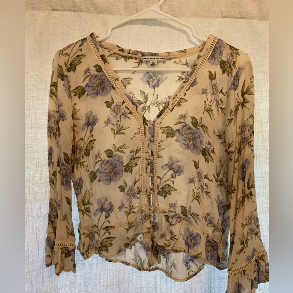SOLD - American Eagle - sheer blouse